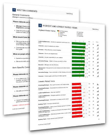 Feedback Reports Examples